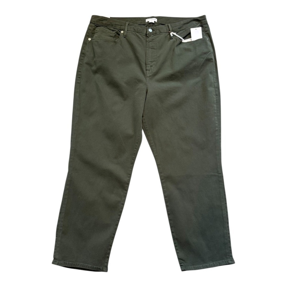 Good American Good Classic High Rise Jeans Fern Green Size 20 Plus GC727T New‎